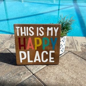 Wooden Sign Happy Place